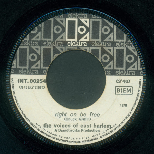 The Voices Of East Harlem : No, No, No / Right On Be Free (7", Single)