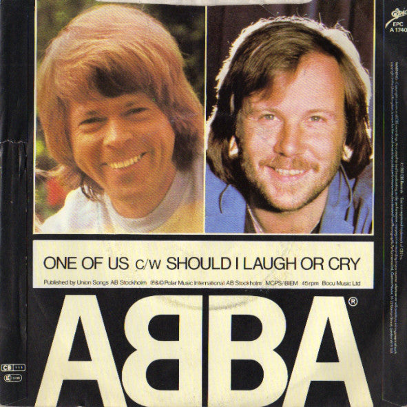 ABBA : One Of Us (7", Single, Pap)