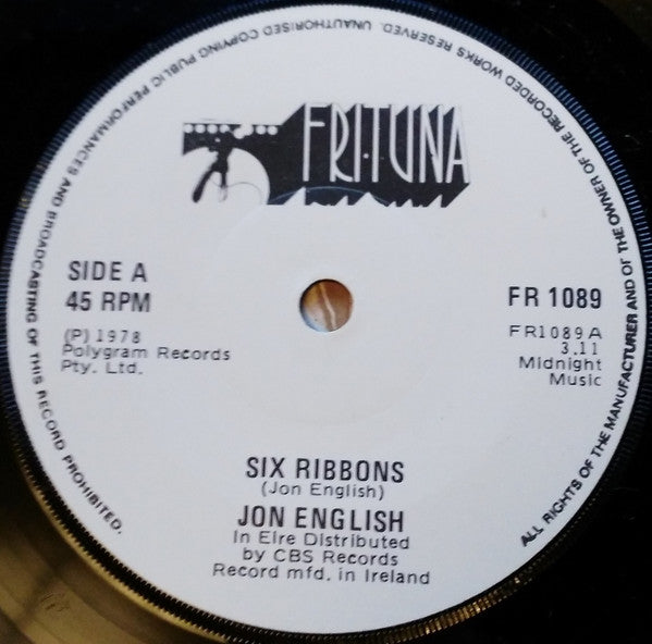 Jon English (3) : Six Ribbons (Against The Wind) (7", Single)